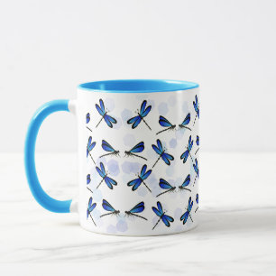 Taza libélulas azules