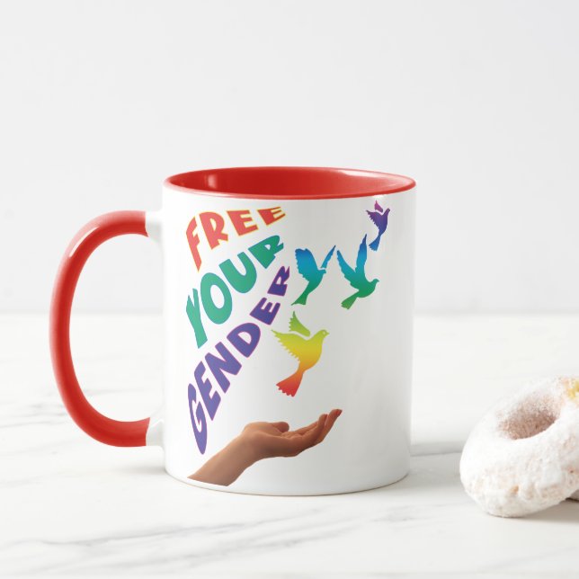 Taza Liberar a su género (Con donut)