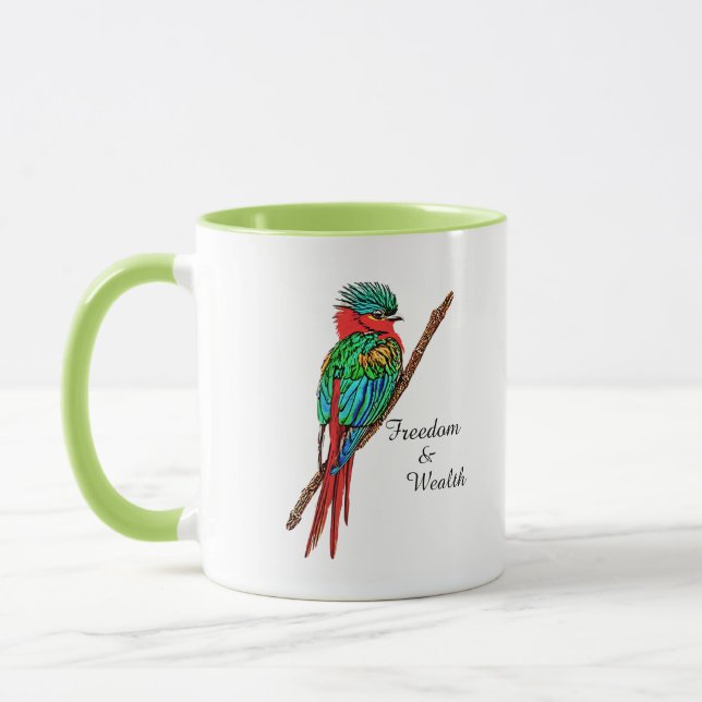 Taza Libertad y riqueza de aves en Quetzal (Izquierda)