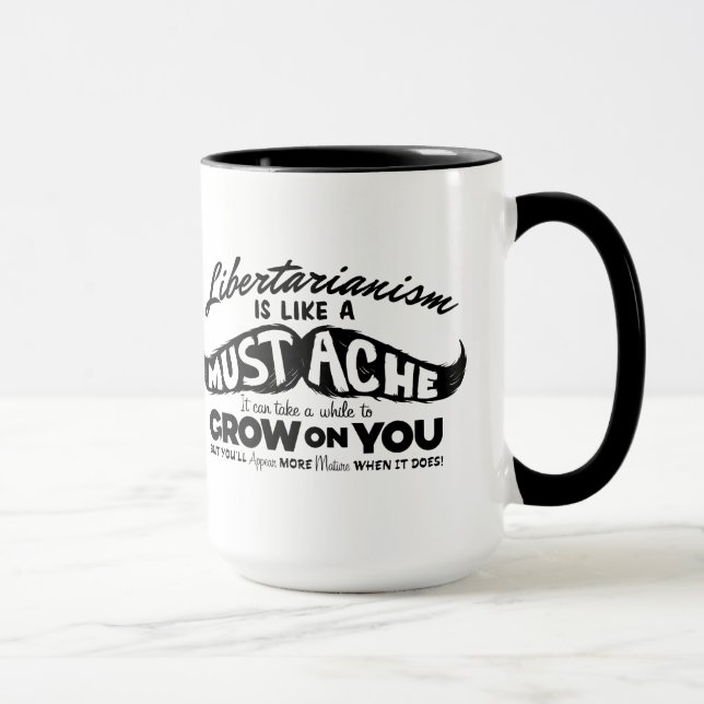 Taza libertaria del bigote (Derecha)