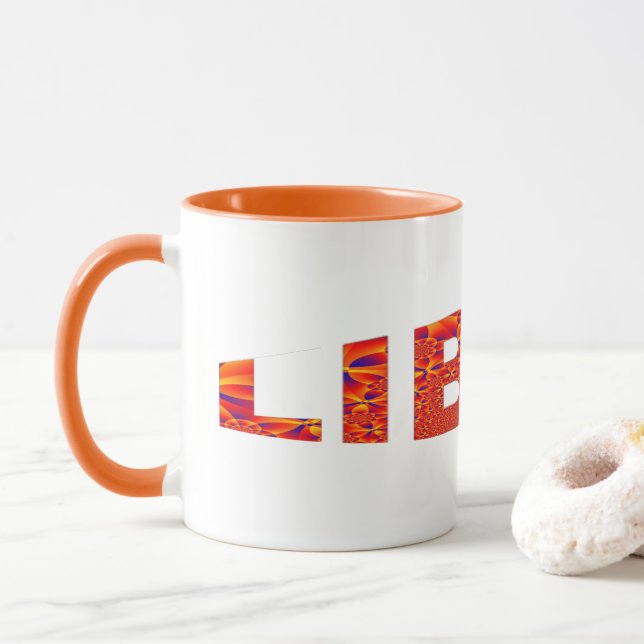 Taza Libra - Azul amarillo Naranja de Firey (Con donut)