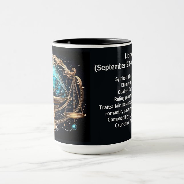 Taza Libra Zodiac Art for September 23–October 22 (Centro)