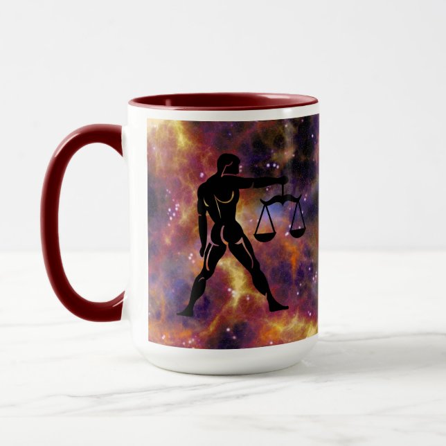 Taza Libra Zodiac Galaxy Balance Design – Astrology Hor (Izquierda)