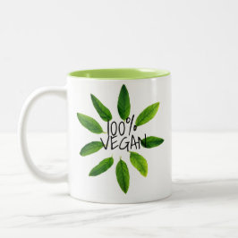 Taza libre del vegano de la crueldad, VEGANO 100%