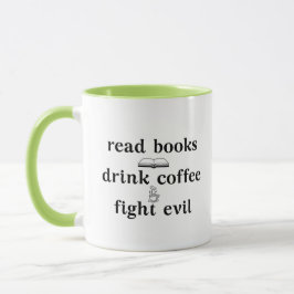 Taza Librerías Leer Libros Beber Café Luchar Contra el