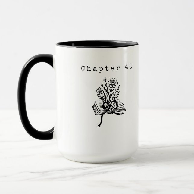 Taza Libro Coquette Capítulo 40 Flores Silvestres Negro (Izquierda)