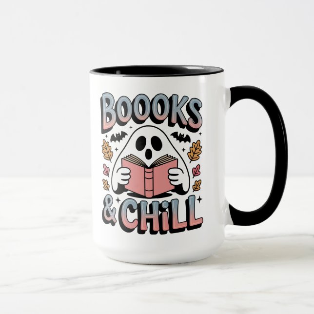 Taza Libro de lecturas de fantasmas adorables (Derecha)