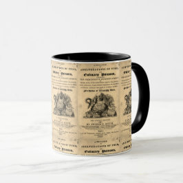 Taza Libro de venenos culinarios del cráneo antiguo de 