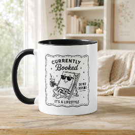 Taza Libro Divertido Amante Lindo Actualmente Reservado