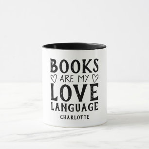 Taza Libro Divertido Diciendo Amante Personalizado Blan