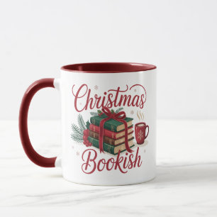 Taza Libro Navideño Acogedor Amante de la Lectura Gusan