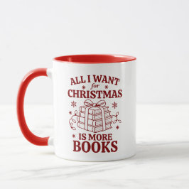 Taza Libro Personalizado Todo lo que Quiero para Navida