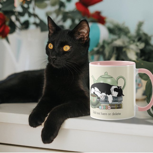 Taza Libros Acogedores Gato Esmoquin Té Tetera Verde Li (Subido por el creador)