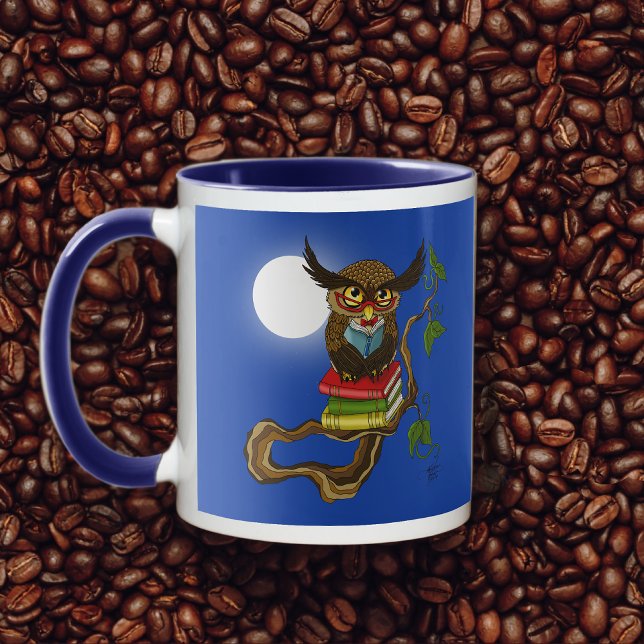 Taza Libros De Búho Cute (Subido por el creador)