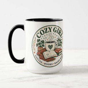 Taza Libros de Café para Chicas Acogedoras Días Lluvios