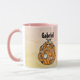 Taza ¡Libros de calabaza retro y trajes de Halloween!