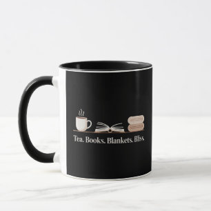 Taza Libros de té mantas blasfemar acogedor lector Mug