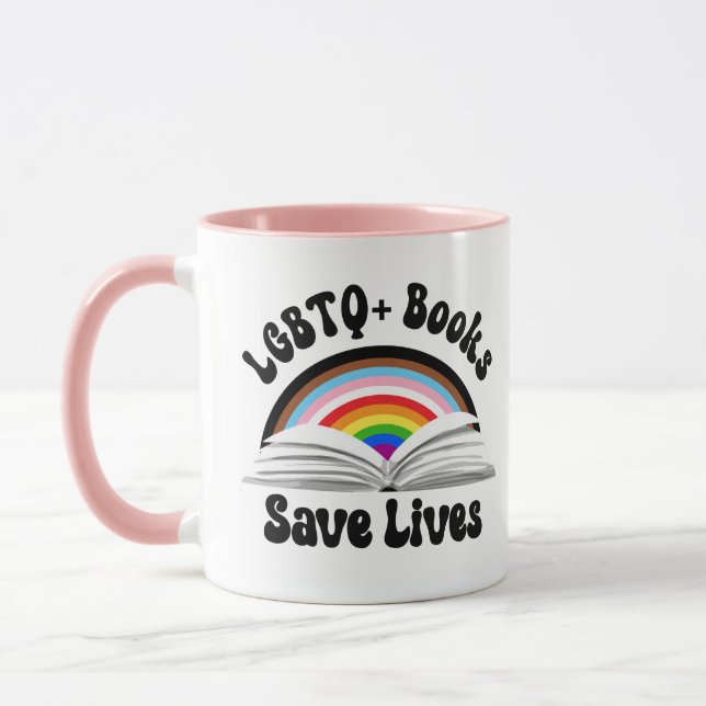 Taza Libros LGBTQ+ salvan vidas (Izquierda)