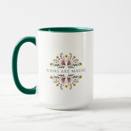 Taza Libros son Pegatina Mágica