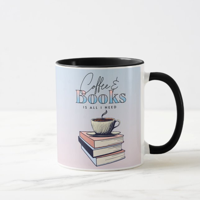 Taza Libros y café de época son todo lo que necesito (Derecha)