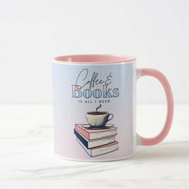 Taza Libros y café de época son todo lo que necesito (Derecha)