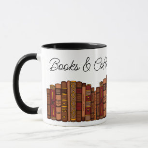 Taza Libros y café son todo lo que necesito