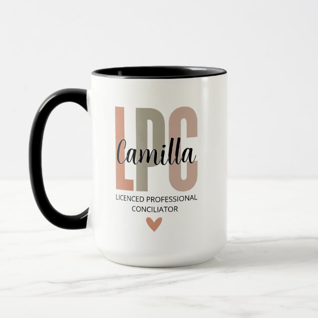 Taza Licensed Professional Counselor Gifts, LPC Therapi (Izquierda)