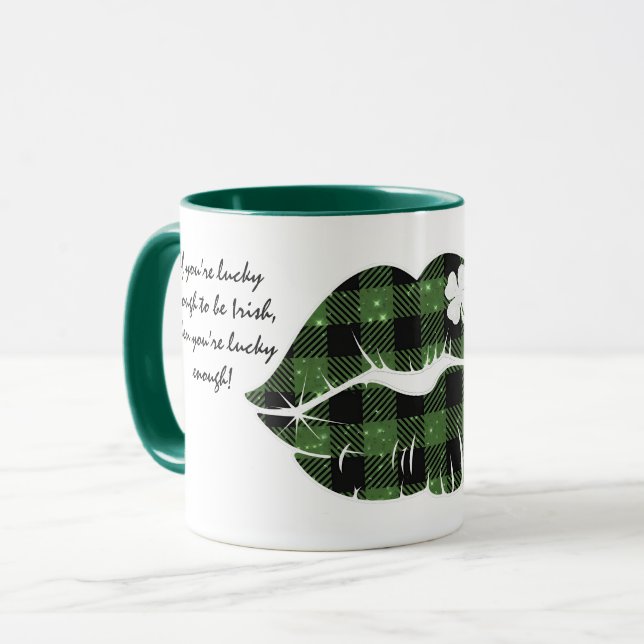 Taza Lick (Suerte) del Editable Irlandés (Anverso izquierdo)