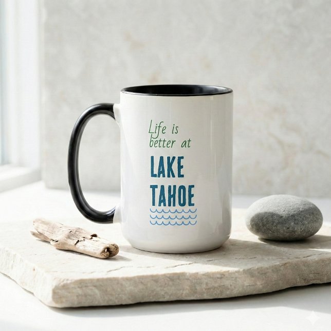Taza Life is better at Lake (life is better at lake tahoe mugs)