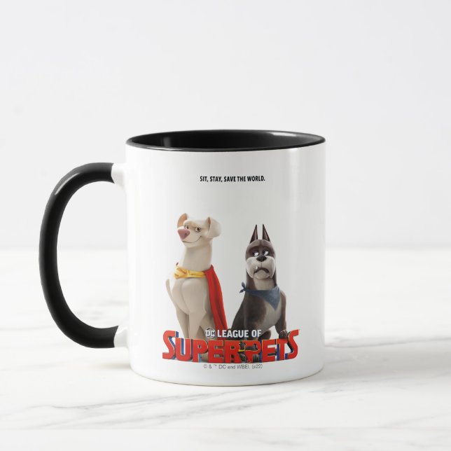 Taza Liga DC de Super Mascotas Arte Teatral (Izquierda)