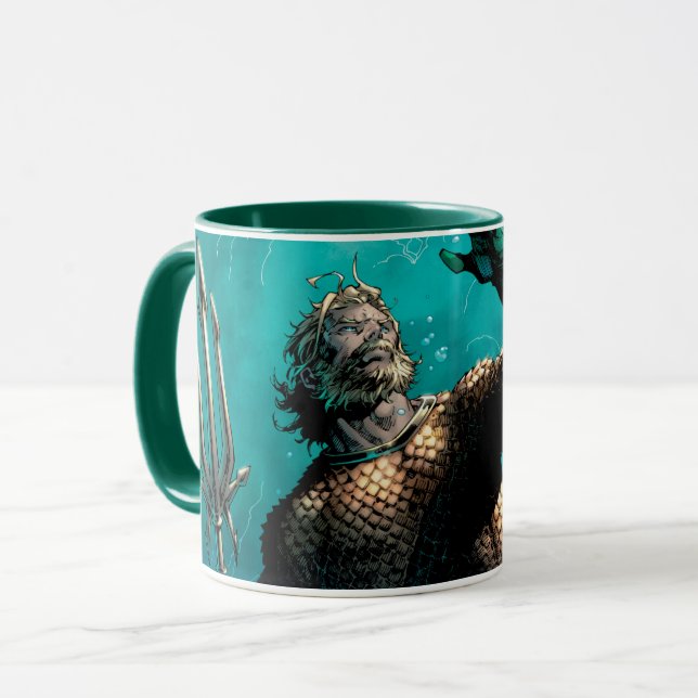 Taza Liga de Justicia #10 Aquaman ahogó la variante de  (Anverso izquierdo)