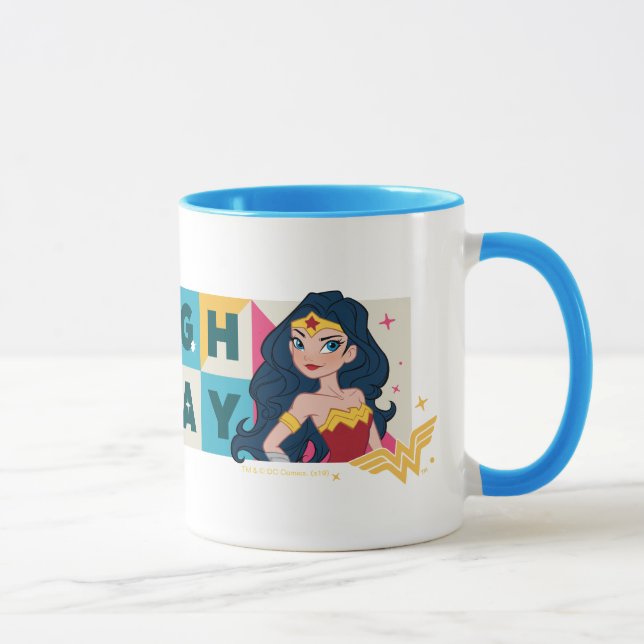 Taza Liga de Justicia Mujer Maravilla "Sleigh All Day" (Derecha)
