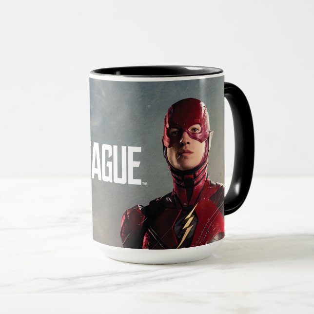 Taza Liga de la Justicia | El Flash En Battlefield (Anverso derecho)