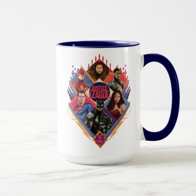 Taza Liga de la Justicia | Insignia del grupo Diamond H (Derecha)