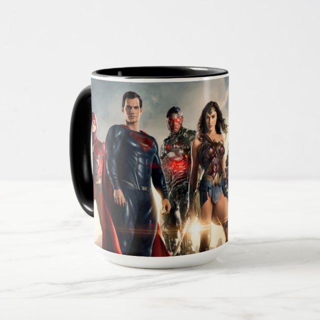 Taza Liga de la Justicia | Liga De La Justicia En Battl (Anverso izquierdo)