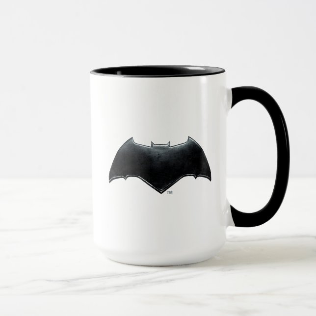 Taza Liga de la Justicia | Símbolo batman metálico (Derecha)