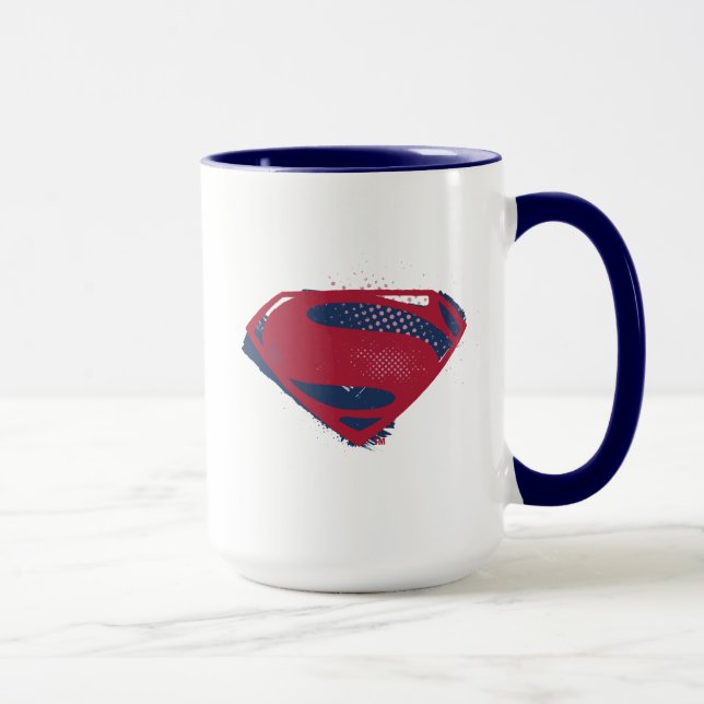 Taza Liga de la Justicia | Símbolo de Superman de broch (Derecha)