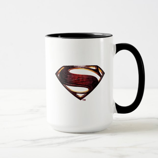 Taza Liga de la Justicia | Símbolo de superman metálico (Derecha)