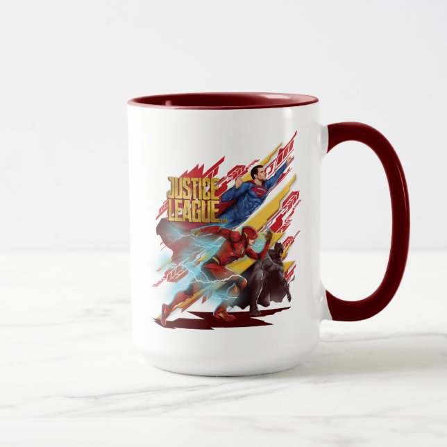 Taza Liga de la Justicia | Superman, Flash y Batman Bad (Derecha)