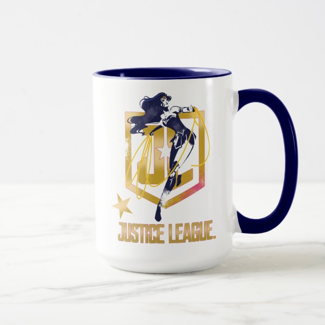 Taza Liga de la Justicia | Wonwoman JL Logo Pop Art (Derecha)