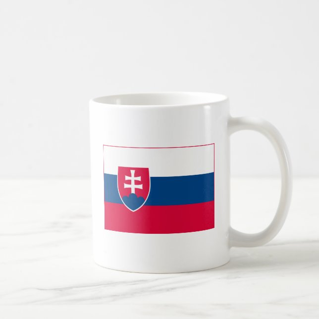 Taza (ligera) de la bandera de Eslovaquia (Derecha)