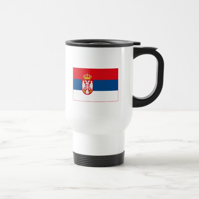 Taza (ligera) de la bandera de Serbia (Derecha)
