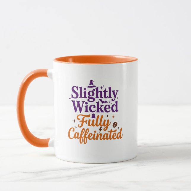 Taza Ligeramente malvada, totalmente cafeinada (Izquierda)