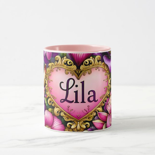 Taza LILA ~ Mug personalizado ~ zany inusual (Centro)