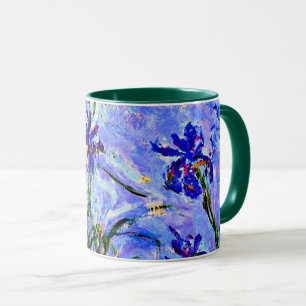 Taza Lilac Irises por Claude Monet