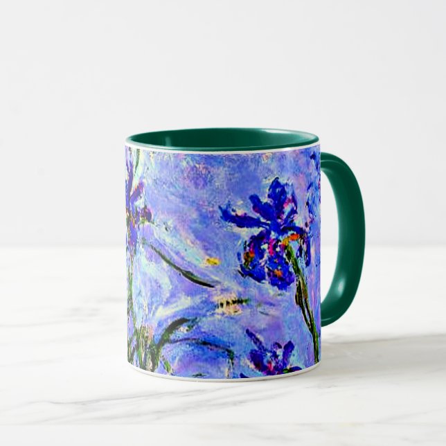 Taza Lilac Irises por Claude Monet (Anverso derecho)