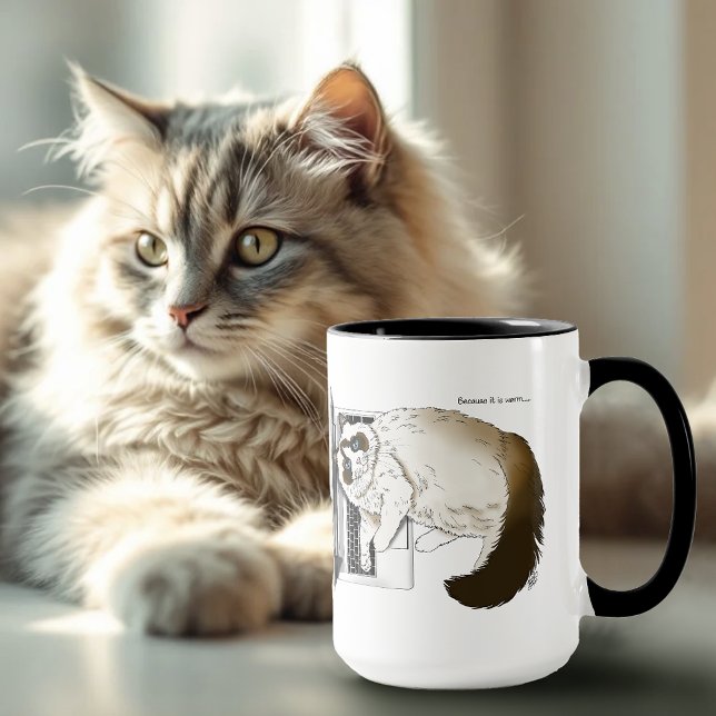 Taza Lilac Laptop Cat Funny Cute (Subido por el creador)