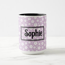 Taza Lilac White Daisies Mug