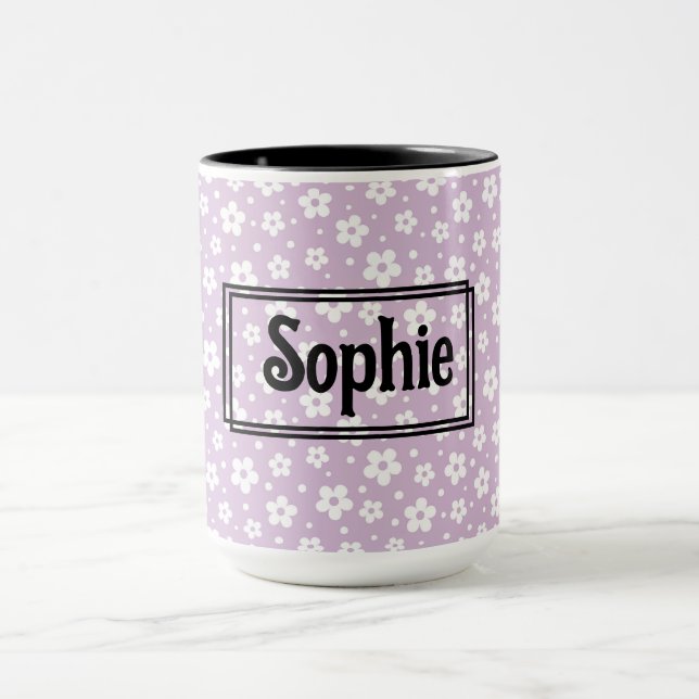 Taza Lilac White Daisies Mug (Centro)