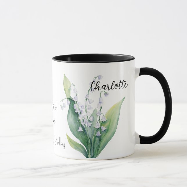 Taza Lily de la Flor del Mes de Nacimiento del Valle (Derecha)
